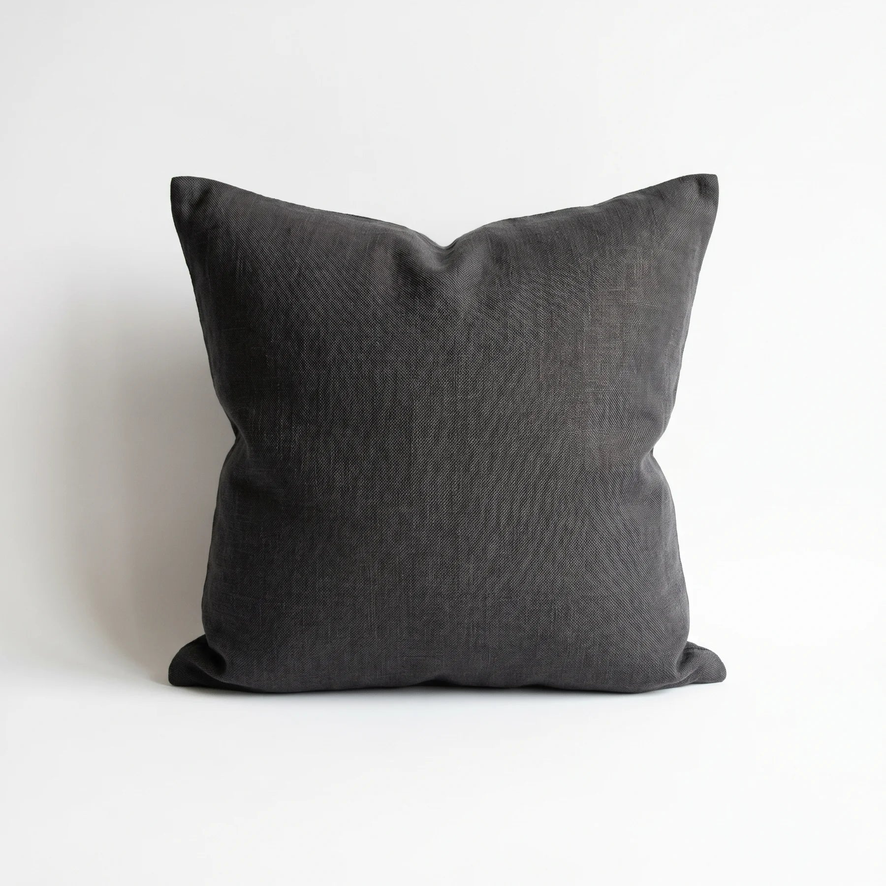 Charcoal Linen Cushion 50x50