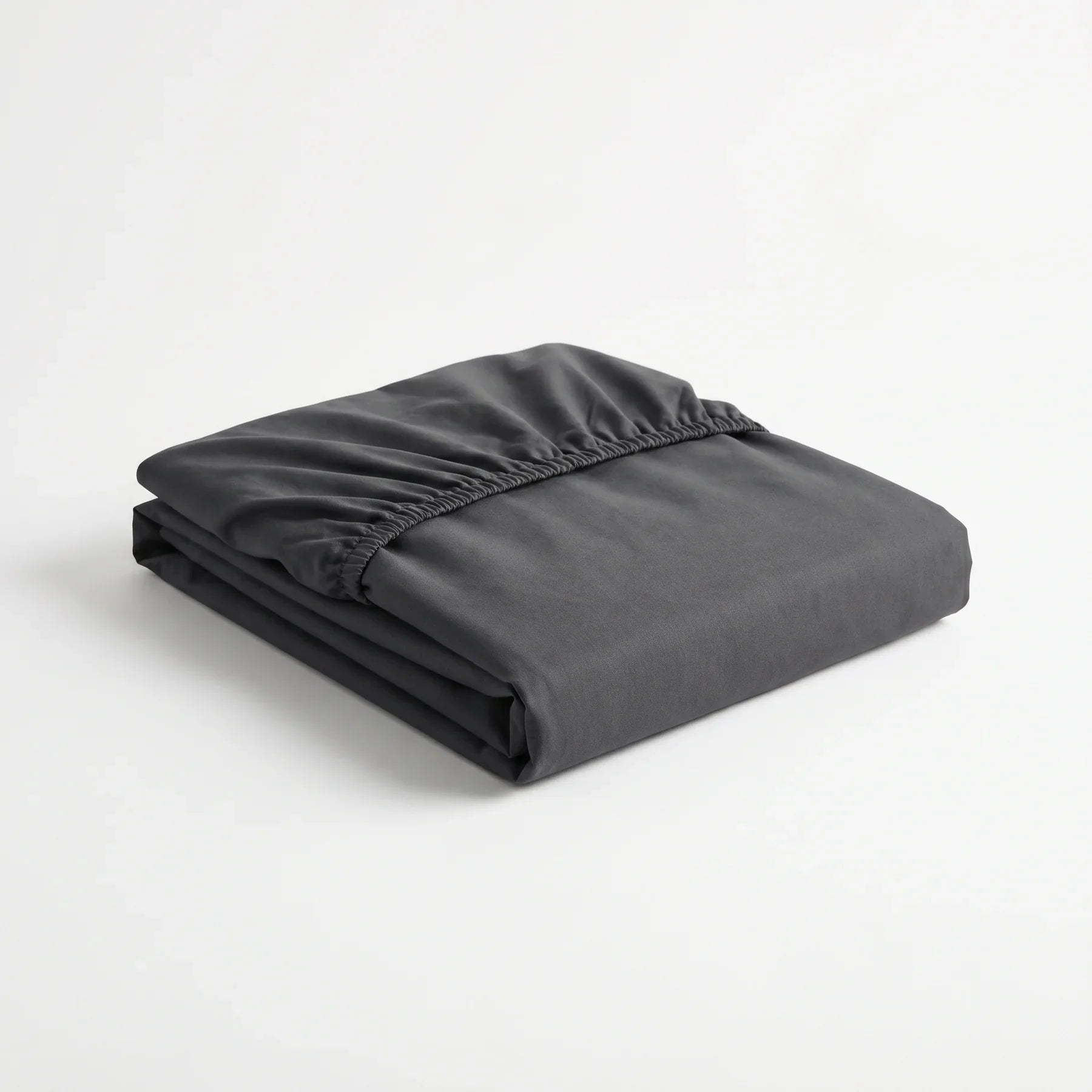 Charcoal Organic Cotton Fitted Sheet, UK King
