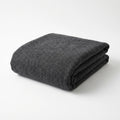 Charcoal Wool Throw Blanket