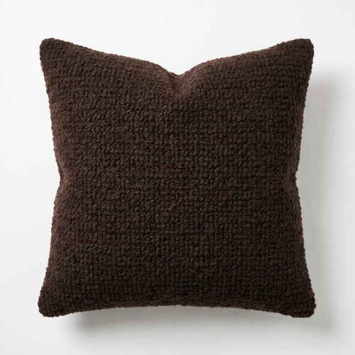Espresso Wool Boucle Cushion 50x50