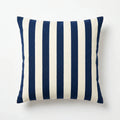 Navy Striped Cotton Cushion 45x45