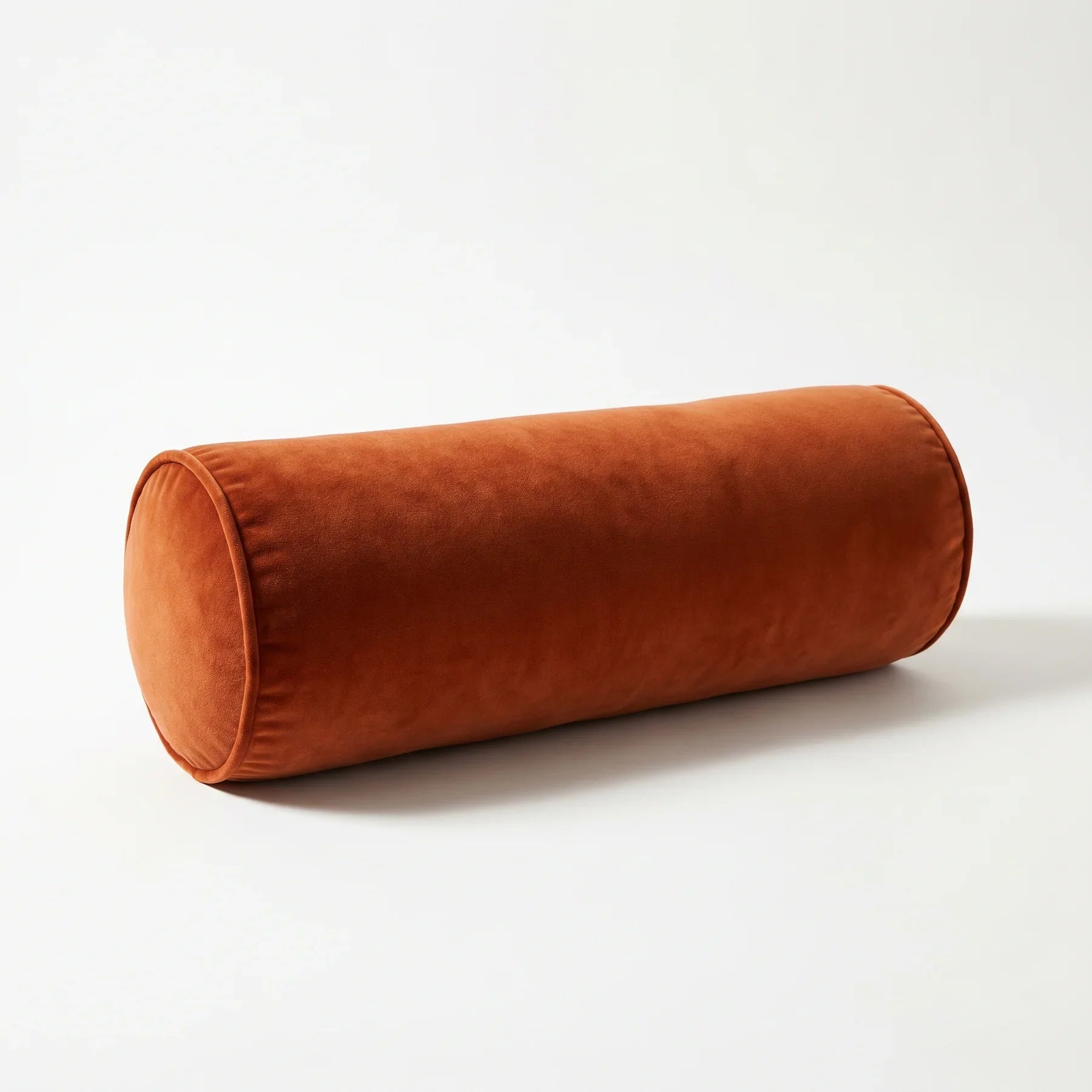 Rust Velvet Bolster Pillow