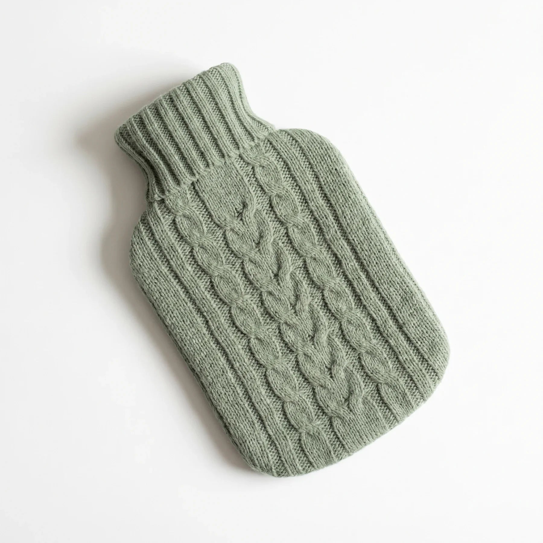 Sage Wool Hot Water Bottle Cover