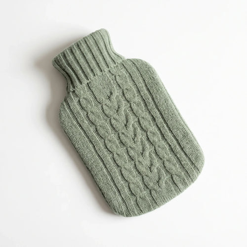 Sage Wool Hot Water Bottle Cover